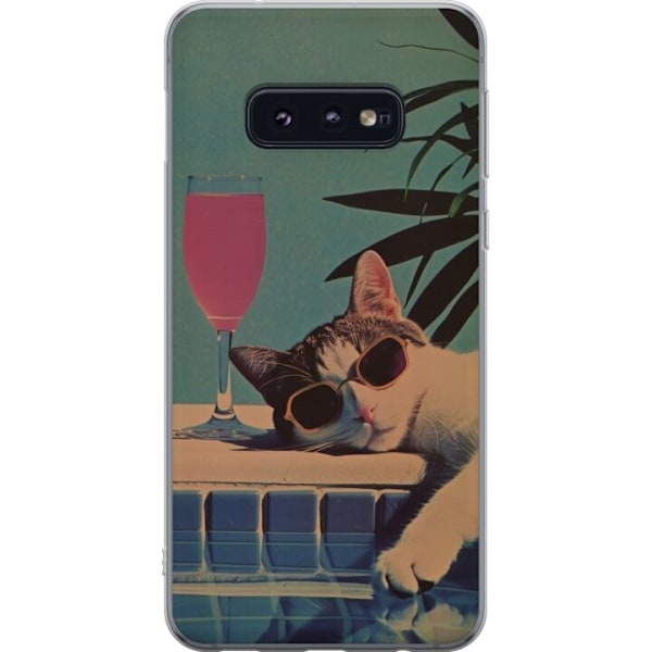 Samsung Galaxy S10e Genomskinligt Skal Katt semester