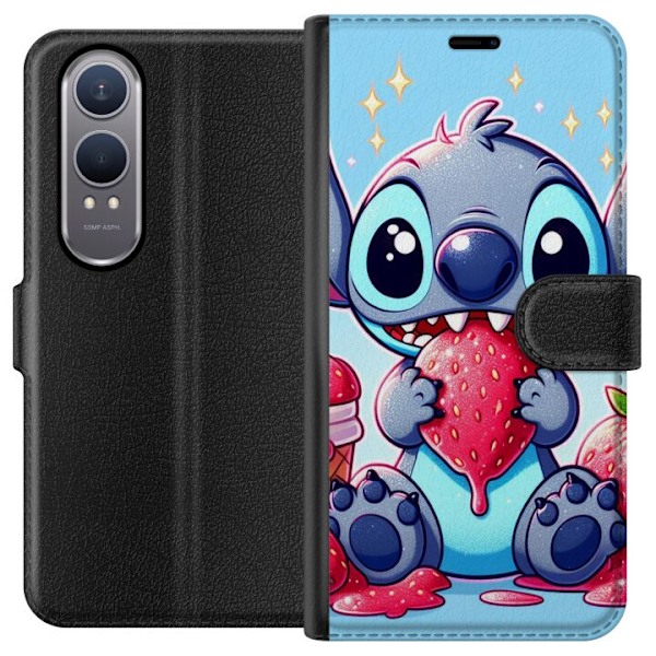 OnePlus Nord CE4 Lite Tegnebogsetui  Stitch jordbær