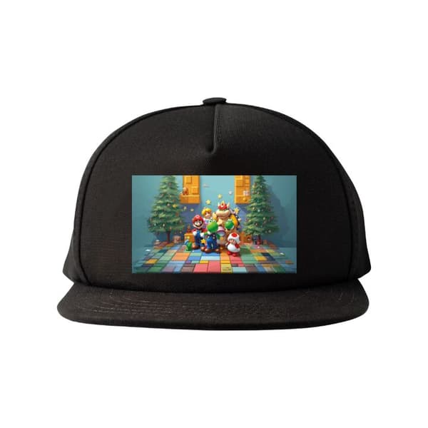 Snapback-lue svart one size