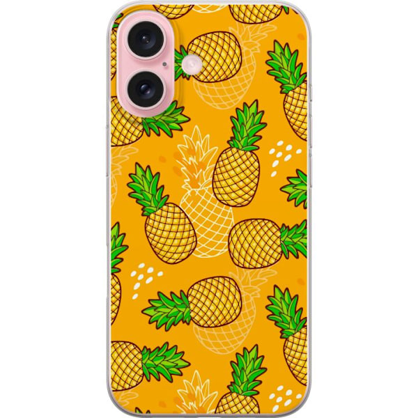 Apple iPhone 16 Läpinäkyvä kuori Ananas