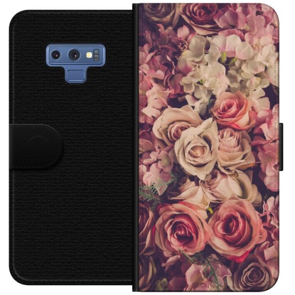 Samsung Galaxy Note9 Lommeboketui Blomster
