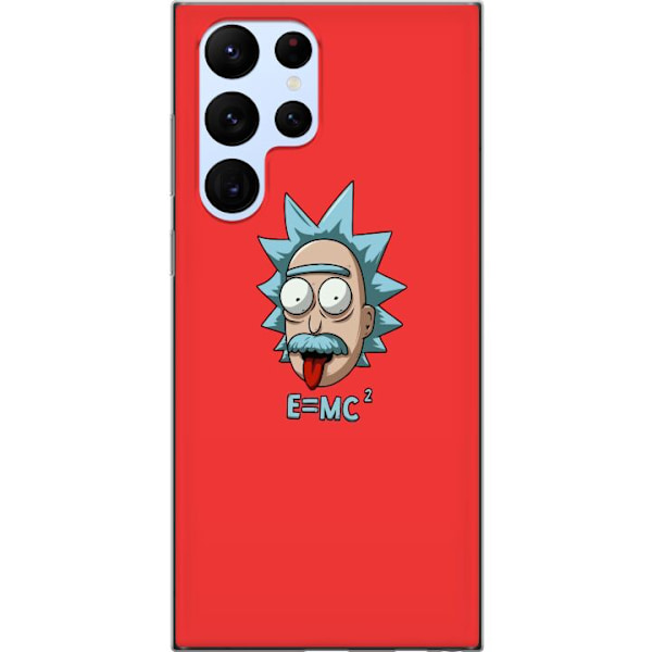 Samsung Galaxy S22 Ultra 5G Genomskinligt Skal E=MC2 Rick and Morty