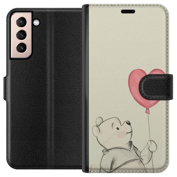 Kompatibelt Plånboksfodral till Samsung Galaxy S21 Nalle Puh