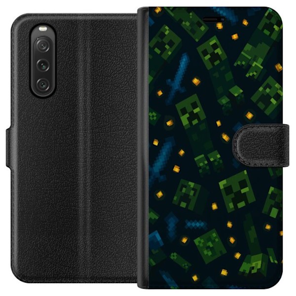 Sony Xperia 10 V Lompakkokotelo Minecraft Dungeons Mob