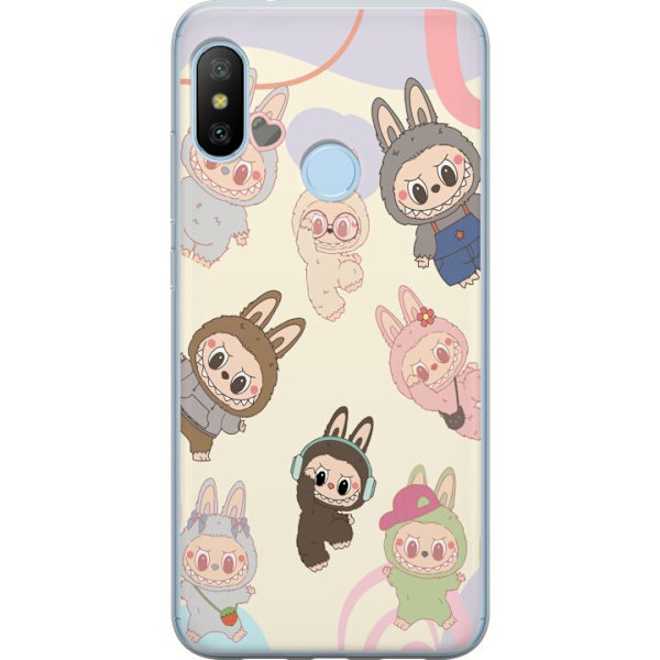 Xiaomi Mi A2 Lite Läpinäkyvä kuori Labubu Pop Mart Kokoelma Motiivi Figuuri Kokoelma Suunnittelu Suosittu Taidelelu Pop Mart Luova Graafinen