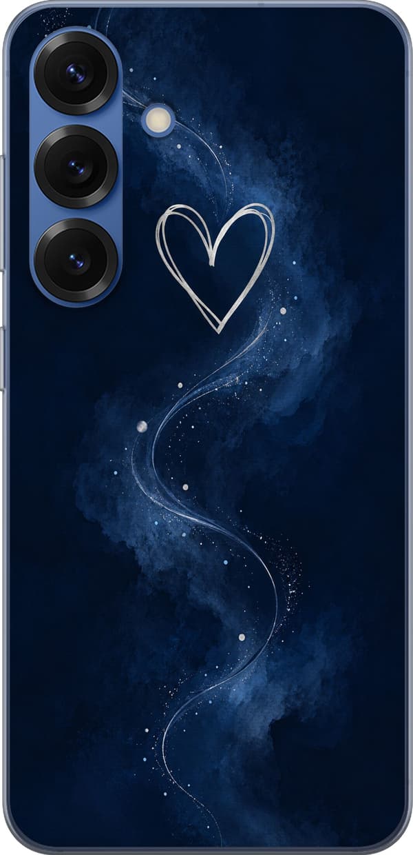 Kompatibelt Mobildeksel til Samsung Galaxy S25+ Nattehjerte blå