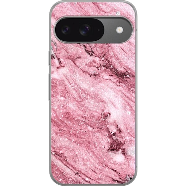 Google Pixel 9 Gennemsigtig cover Glitter Marmor