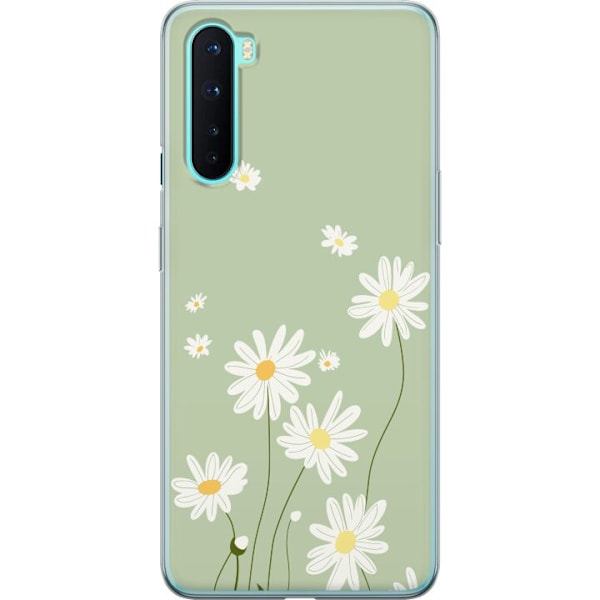 OnePlus Nord Genomskinligt Skal Prästkragar – blommigt mön