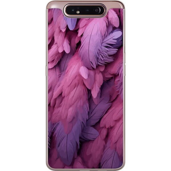 Samsung Galaxy A80 Genomskinligt Skal Fjädrar