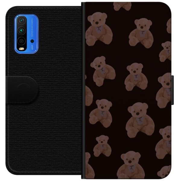 Xiaomi Redmi Note 9 4G Plånboksfodral En björn flera björna