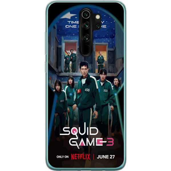 Xiaomi Redmi Note 8 Pro  Genomskinligt Skal Squid Game Säsong 3 Seriefigurer Populärt TV Serie Motiv Ikoner Spänning Drama Asiatisk Design Trend
