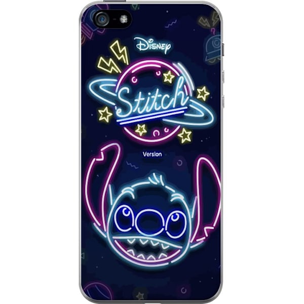 Apple iPhone 5 Läpinäkyvä kuori Stitch Neon