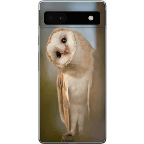 Google Pixel 6a Läpinäkyvä kuori Uggla Utelias Katse Lintumotiivi Metsä Luonto Grafinen Suunnittelu Suosittu Motiivi Eläin Teema Koriste