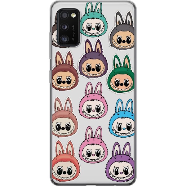 Samsung Galaxy A41 Läpinäkyvä kuori Labubu Macaron Monster
