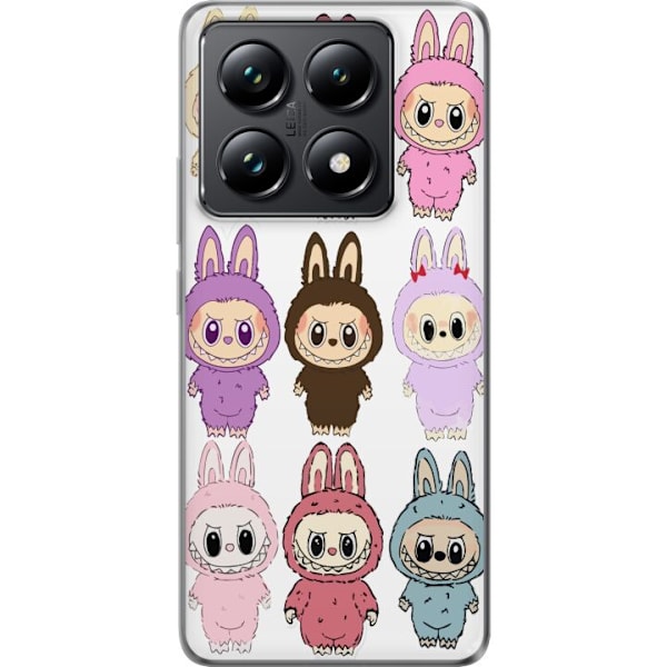 Xiaomi 14T Pro Läpinäkyvä kuori Labubu Pink Monster - Popku