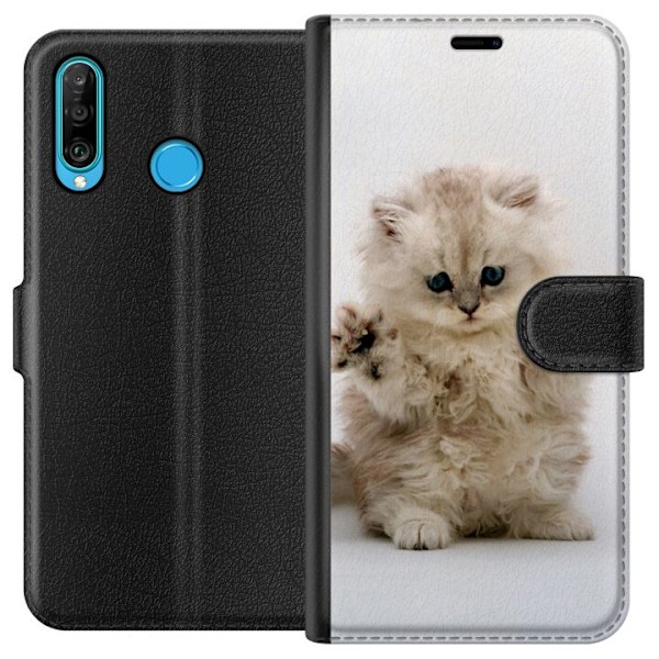 Huawei P30 lite Lompakkokotelo Kissa
