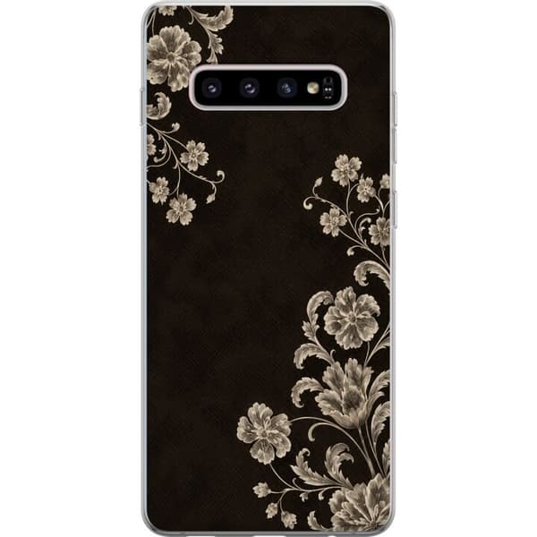 Kompatibelt Mobildeksel til Samsung Galaxy S10+ Midnattsbotanikk svart
