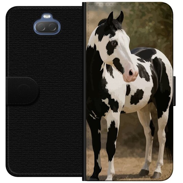 Sony Xperia 10 Plus Tegnebogsetui Smuk Hest - elegant illustra