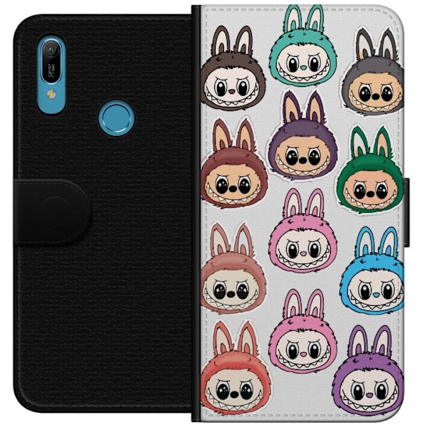 Huawei Y6 (2019) Tegnebogsetui Labubu Macaron Monster - Nuttet