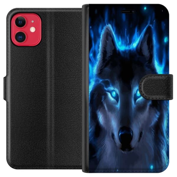 Yhteensopiva Lompakkokotelo Apple iPhone 11 Susi