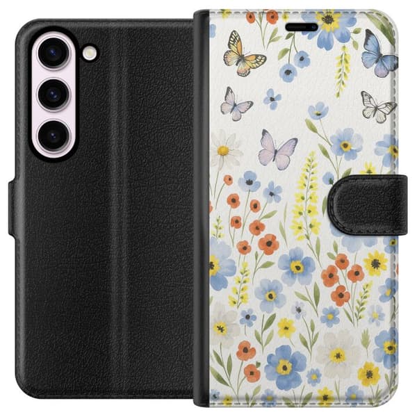 Kompatibelt Plånboksfodral till Samsung Galaxy S23 Sommarblommor