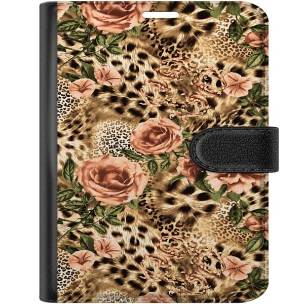 Kompatibelt Lommeboketui til Apple iPhone Duo Brune leopardroser brun