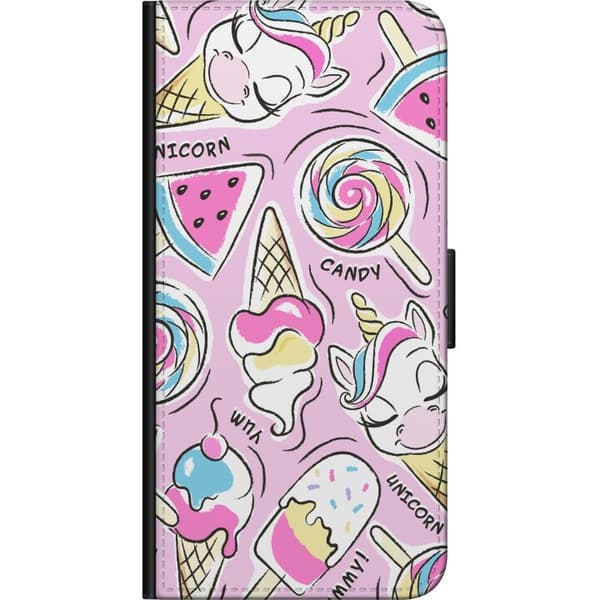 Kompatibelt Plånboksfodral till Samsung Galaxy A20s Unicorn Candy