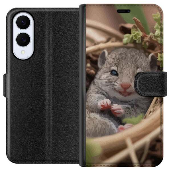 Samsung Galaxy S25 Edge Lommeboketui Rotte Smilende Dyremotiv Bymotiv Urban Grafisk Design Populært Morsomt Motiv Kunst Stil