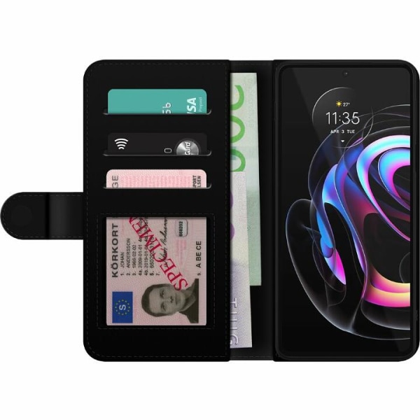 Motorola Edge 20 Pro Plånboksfodral Rainbow Rose