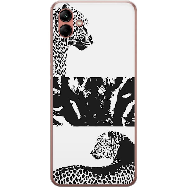 Samsung Galaxy A04 Läpinäkyvä kuori Leopard Faces