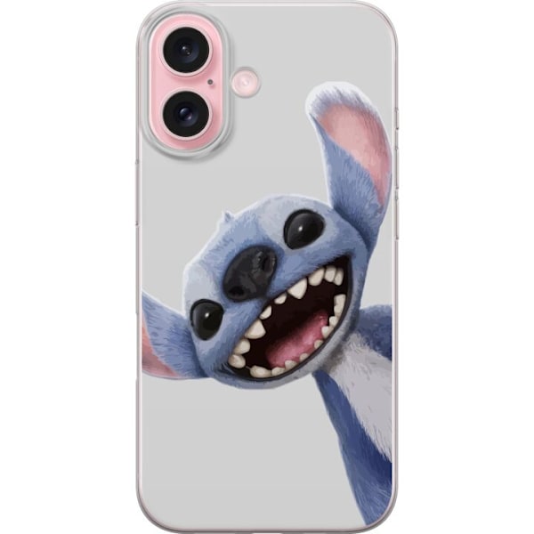 Apple iPhone 16 Genomskinligt Skal Stitch i Fart – Kawaii Design för Fans & Barn
