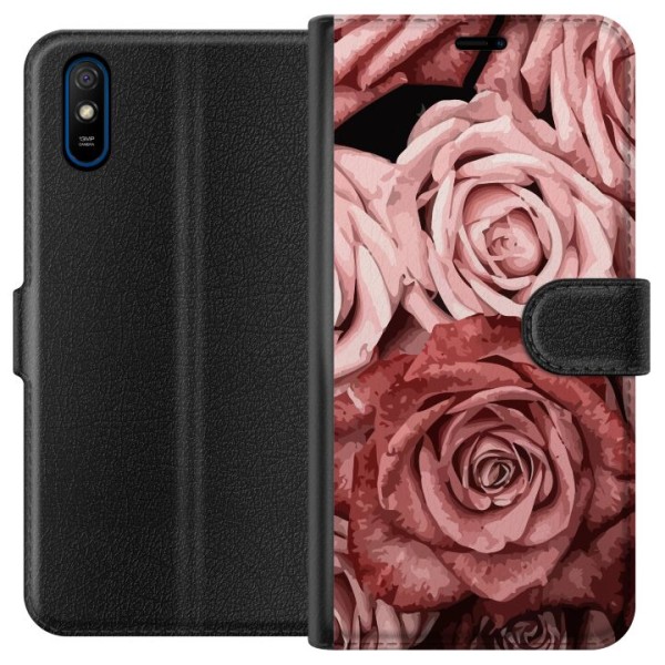 Xiaomi Redmi 9A Plånboksfodral Rosor