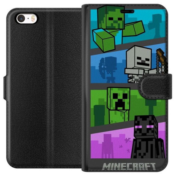 Apple iPhone 5 Lompakkokotelo Minecraft