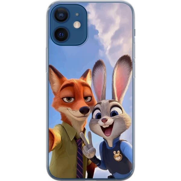 Kompatibel Mobilcover til Apple iPhone 12 Zootopia Nick og Judy bedste venner
