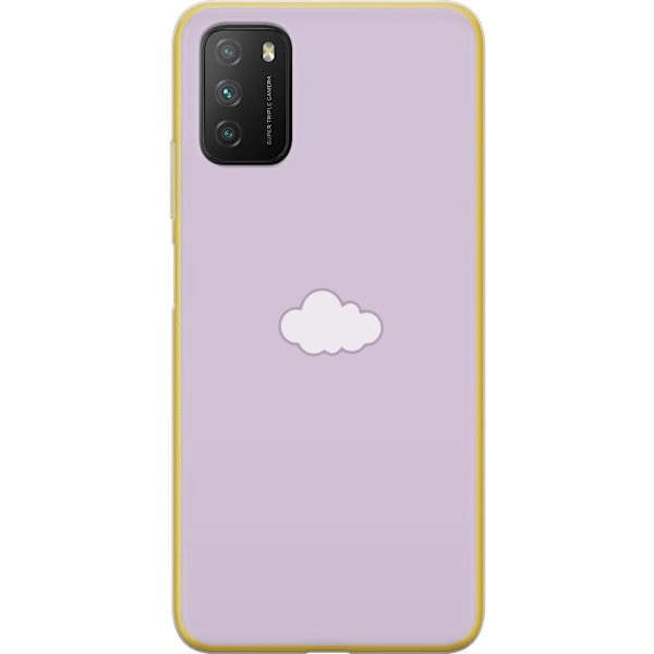 Xiaomi Poco M3  Läpinäkyvä kuori Lila Pilvi - minimalistine