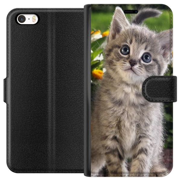 Kompatibelt Lommeboketui til Apple iPhone SE (2016) Katt