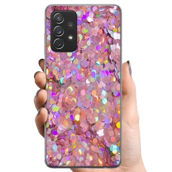 Samsung Galaxy A52 5G TPU Matkapuhelimen kuori Kimalteleva