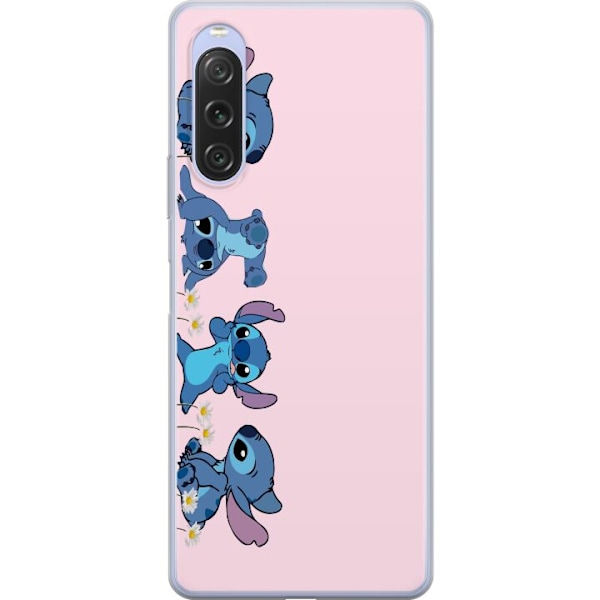 Sony Xperia 10 V Gennemsigtig cover  Stitch Grin & Leg – Per