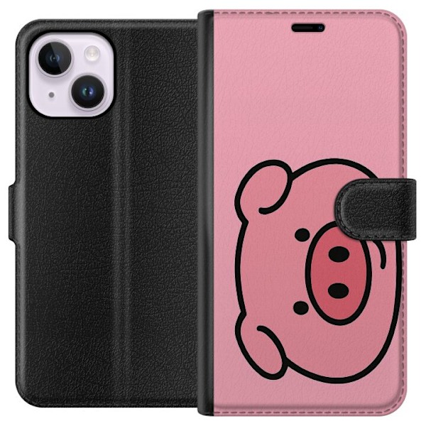 Apple iPhone 15 Plus Plånboksfodral Kawaii Piggy