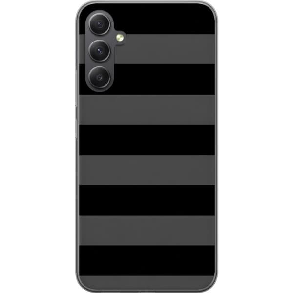 Kompatibelt Mobildeksel til Samsung Galaxy A16 5G Svartgrå striper svart