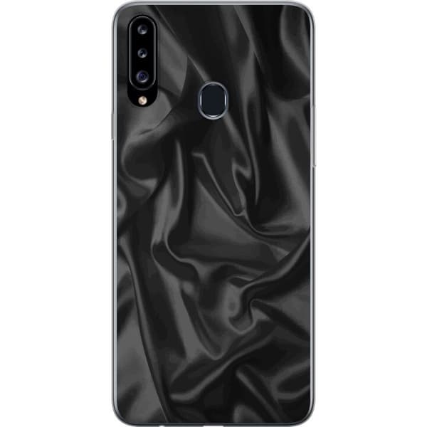 Kompatibelt Mobildeksel til Samsung Galaxy A20s Silke Svart