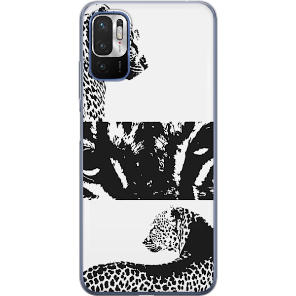 Xiaomi Redmi Note 10 5G Läpinäkyvä kuori Leopard Faces