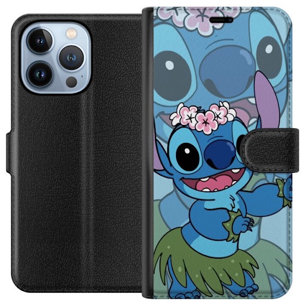 Apple iPhone 13 Pro Tegnebogsetui Stitch under Stjernerne - Magisk Anime-stil