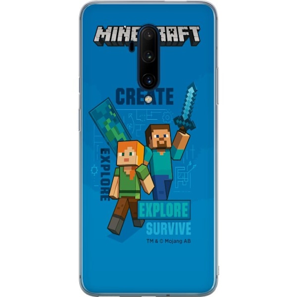OnePlus 7T Pro Läpinäkyvä kuori Minecraft Luolastot