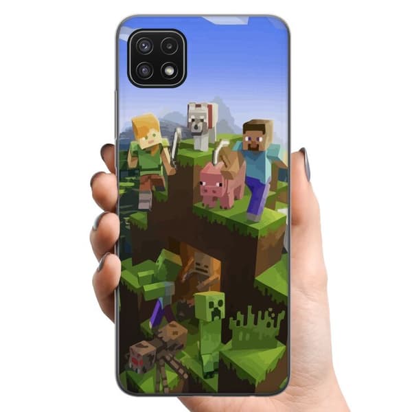 Kompatibelt Mobildeksel til Samsung Galaxy A22 5G MineCraft