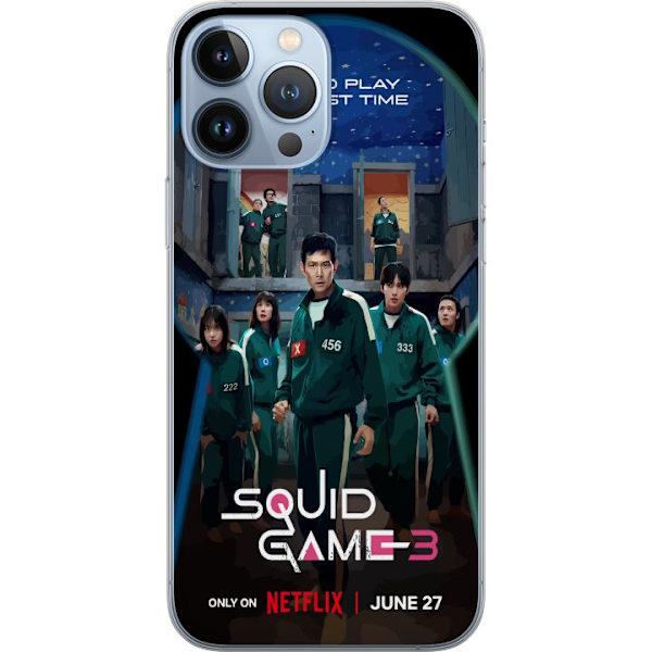 Apple iPhone 13 Pro Max Läpinäkyvä kuori Squid Game Kausi 3 TV-sarjan hahmot Suositut TV-sarja Motiivit Ikoni Jännitys Draama Aasialainen suunnitt
