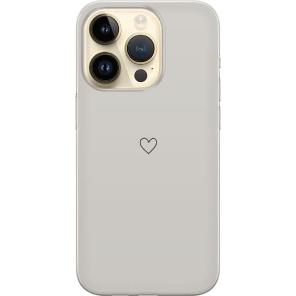 Kompatibel Mobilcover til Apple iPhone 15 Pro Hjerte Beige