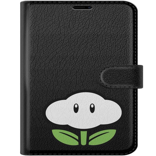 Kompatibelt Plånboksfodral till Apple iPhone Duo Vit molnblomma - Vitt motiv med vit molnblomma. vit