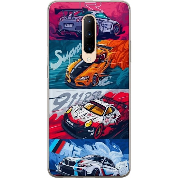 OnePlus 7 Pro Läpinäkyvä kuori Nopeat Autot - Piirretty Kuv