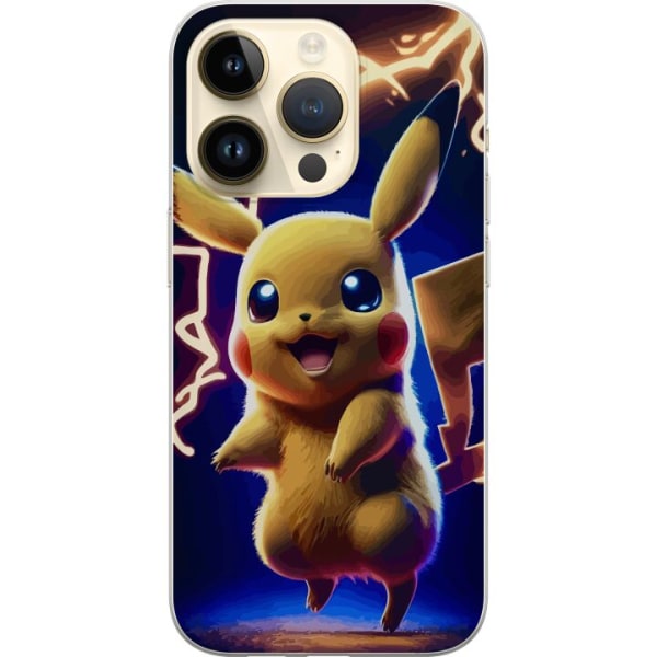 Apple iPhone 15 Pro Genomskinligt Skal Pikachu